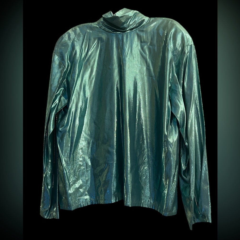 Vintage Linda Lundstrom metallic blouse